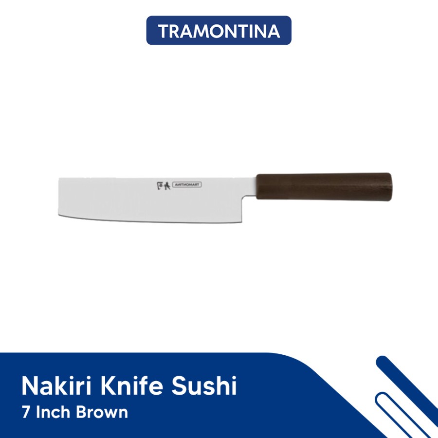 PISAU TRAMONTINA - 7 INCH Nakiri Knife Sushi Brown